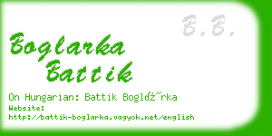 boglarka battik business card